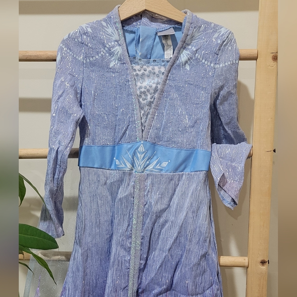 Disney Sparkling Blue Dress with Snowflake Accents - Picture 3 of 11